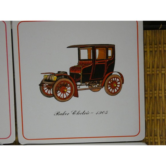 Vintage Pro-Tex Metal Trivet Antique Car Hot Pad 1950's Set of 4 - Picture 5 of 8